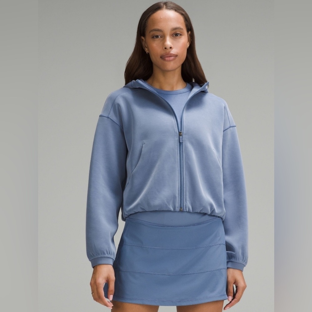 NWT Lululemon Softstreme Full-Zip Hoodie Oasis Blue‎ Size 14